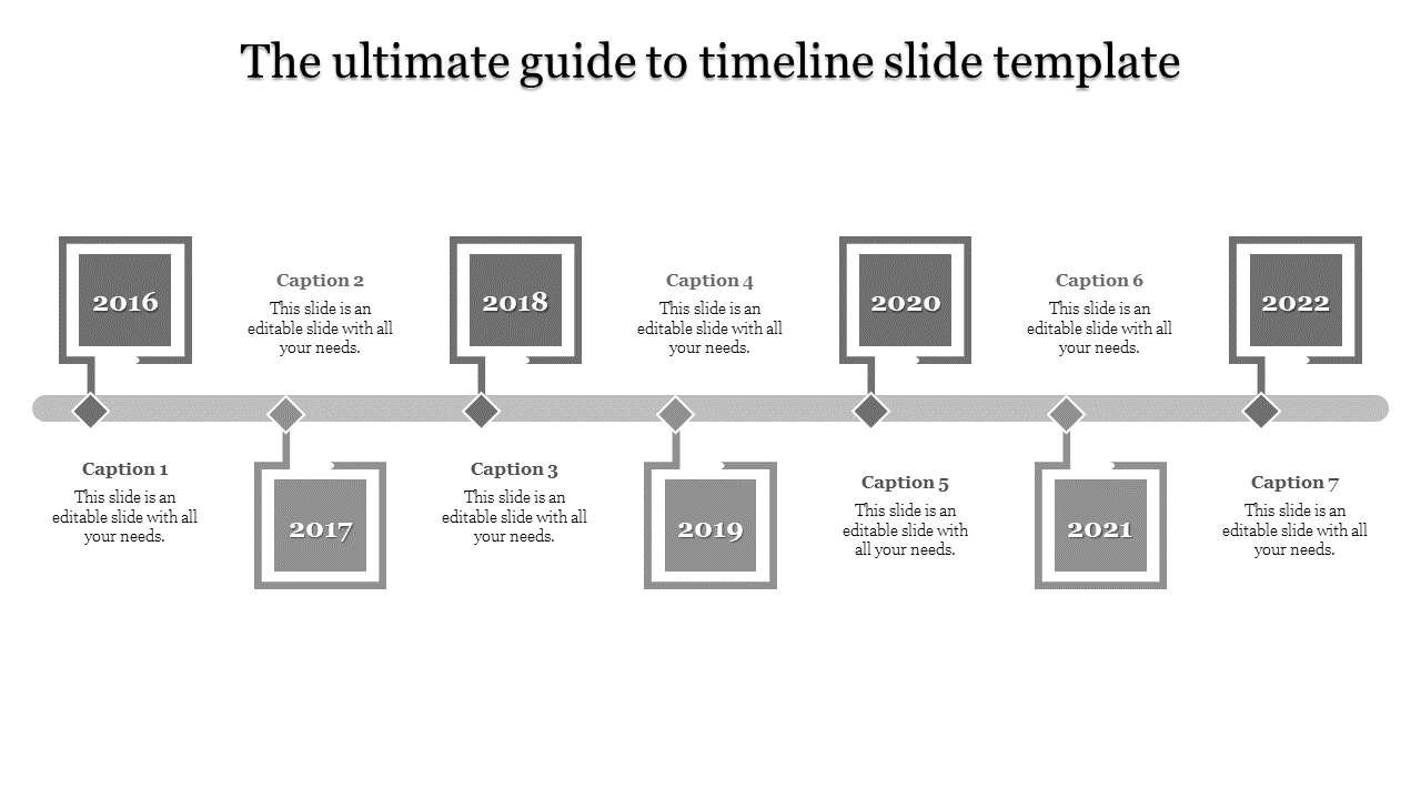 timeline slide template-7-Gray
